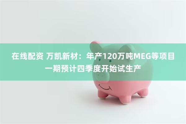 在线配资 万凯新材：年产120万吨MEG等项目一期预计四季度开始试生产